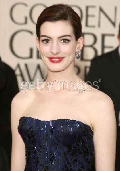 2009 Golden Globes Anne Hathaway. Anne Hathaway was spotted on